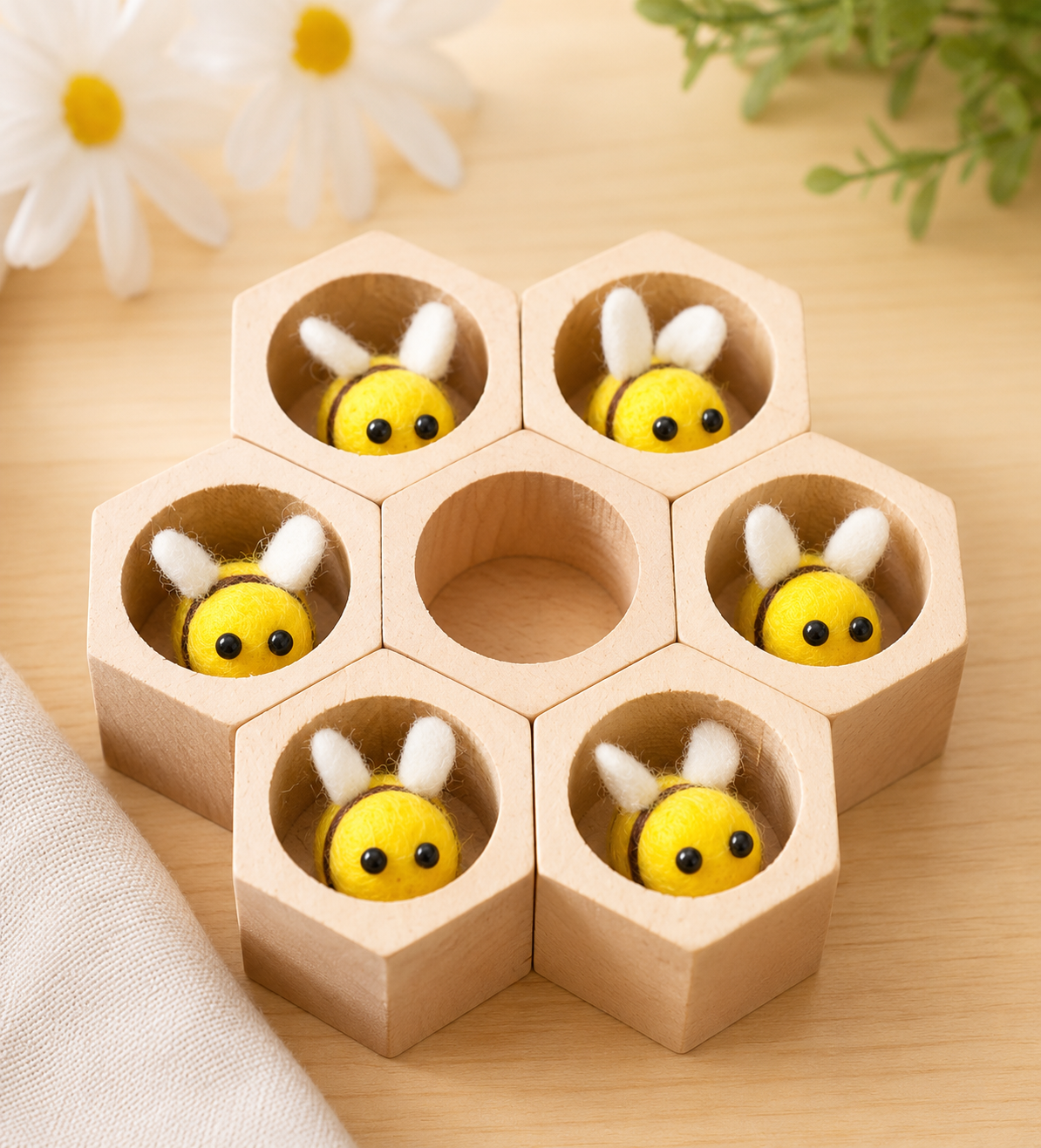 Juego de Abejas de Madera