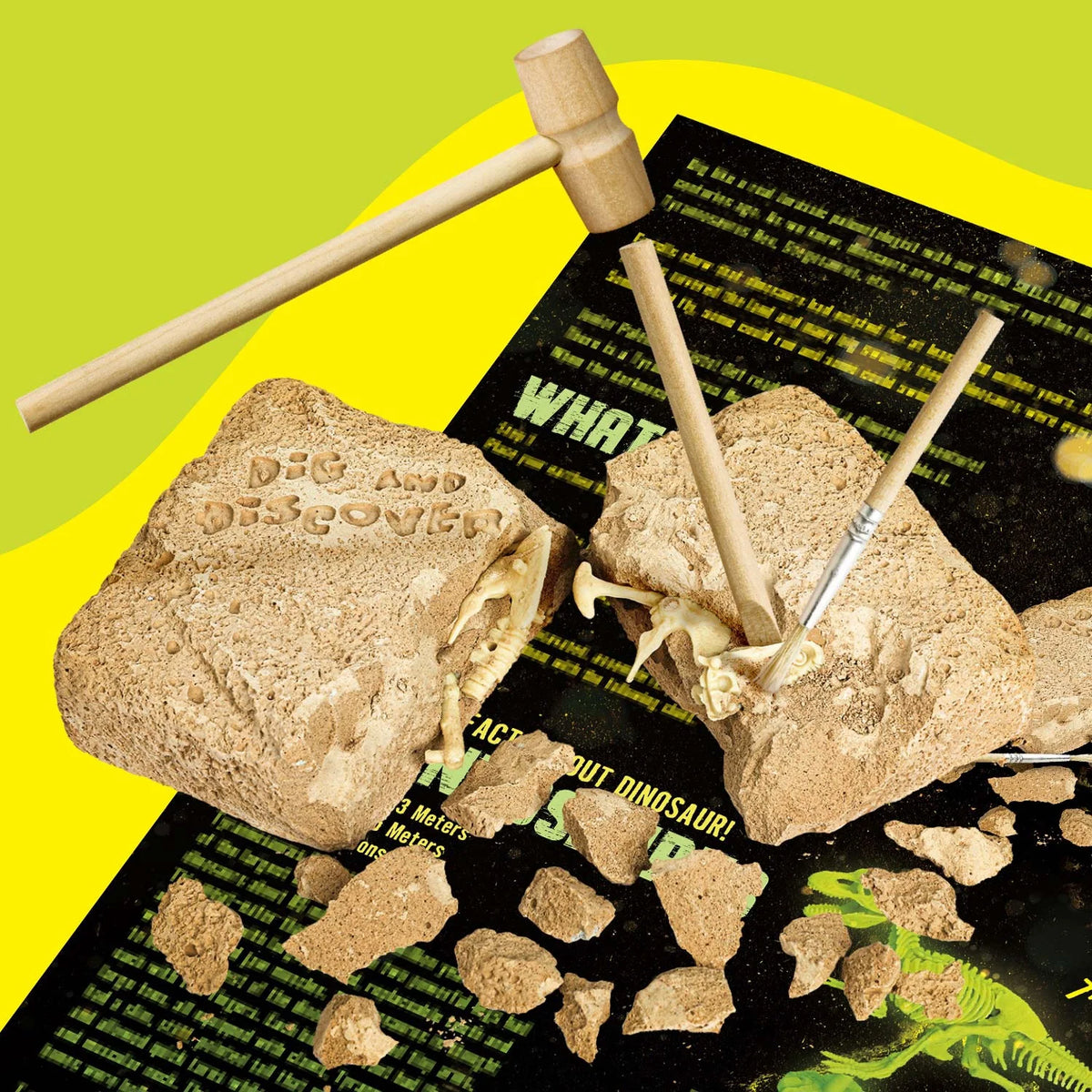 Kit de Excavación T-Rex que Brilla en la Oscuridad