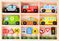 Set de autos y señales de tránsito