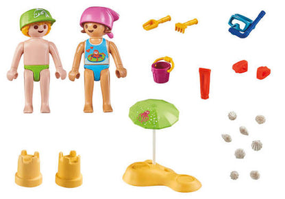 Niños y castillos de arena Playmobil