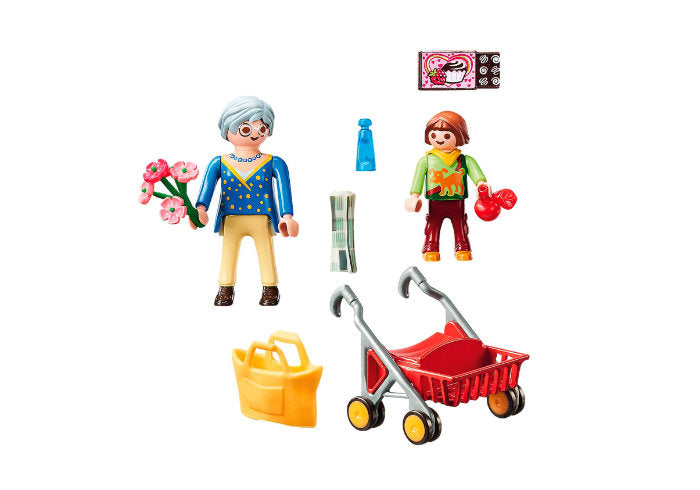 Abuela con niña Playmobil