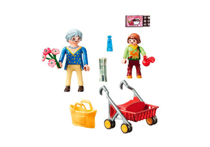 Abuela con niña Playmobil