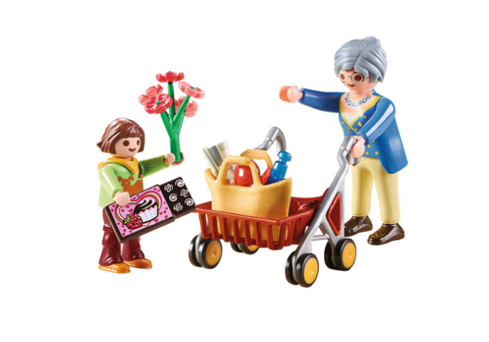 Abuela con niña Playmobil