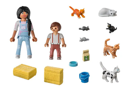 Familia de Gatos Playmobil